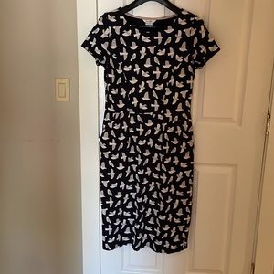 Biden midi Jersey dress 8L Navy and Cream